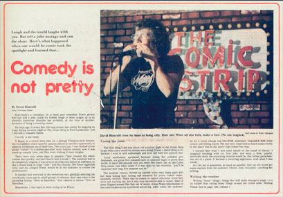David Bianculli performing at a comedy club